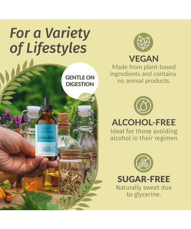 HERBAMAMA Herbal Liquid Drops Kit - Bundle of Lemon Balm 4 fl oz & Cat's Claw Tincture 2 fl oz - Vegan Non-GMO Sugar & Alcohol-Free - 2 Pack - Buy Online on GoSupps.com