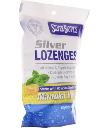 American Biotech Labs Silver Biotics Silver Lozenges w/60ppm SilverSol and Manuka Honey Mighty Manuka Mint (21 Count) (2 Pack) - Buy Online on GoSupps.com