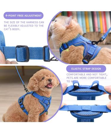 Shop Tikxlafe Adjustable Cat Dishes with 150cm Leash - Perfect for Kittens | Blue L Polyester Cat Linen Set - Buy Online on GoSupps.com