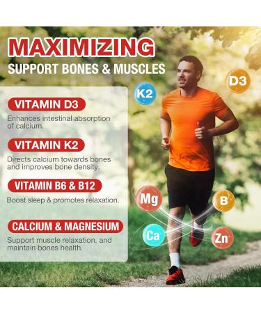 5 Packs Calcium Citrate Gummies for Kids & Adults Sugar Free Calcium Supplements with Vitamin D3 K2 Magnesium Support Bone & Muscle - Buy Online on GoSupps.com