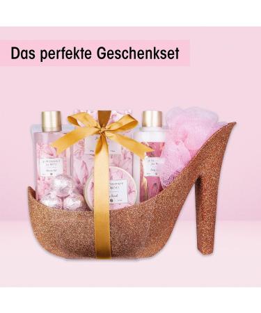 Accentra Luxury Gift Set for Women | Jasmine Scent 9-Piece Bath Set with Shower Gel Bath Salt Body Lotion & More - Buy Online on GoSupps.com