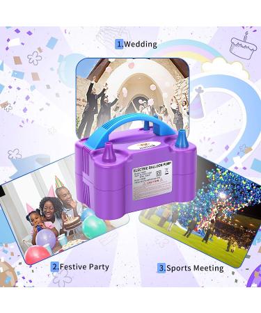 NuLink Electric Portable Dual Nozzle Balloon Inflator Pump 600W - Purple Party Decoration Tool - Buy Online on GoSupps.com