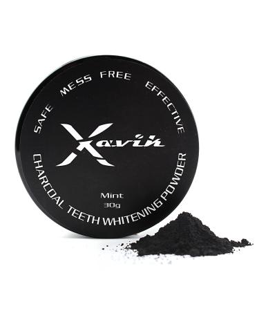 Xavik Activated Charcoal Teeth Whitening Powder - 2 Pack | Organic Coconut Shell Fresh Mint Flavor Non-Abrasive & Mess-Free - Buy Online on GoSupps.com