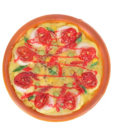 Callaron Spielpizza Artificial Pizza Realistic crab pizza plastic kitchen Sport food Food Exhibition model Perfect game support for game exhibition decorations As shown
