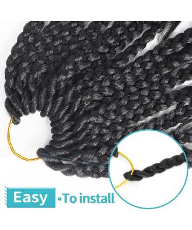 8Packs Goddess Box Braids Crochet Hair With Curly Ends 14inch Pre-looped Bohomian Crochet Box Braids Synthetic Braiding Hair Extensions (14 Inch 1B) 14 Inch(Pack of 8) 1B - Buy Online on GoSupps.com