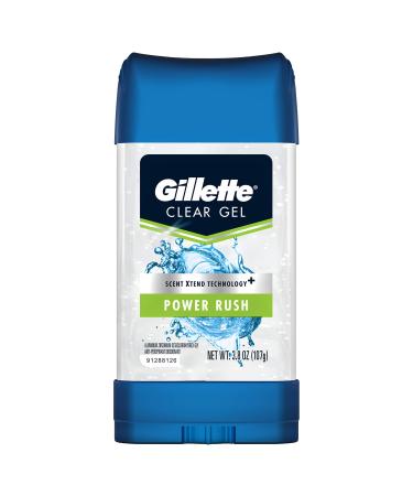 Gillette M-BB-1513 Clear Gel Power Rush by Gillette for Men - 4 oz Deodorant Stick