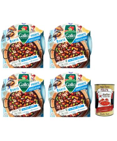 Italian Gourmet E.R. Riso Gallo Bont Pronte Paella Mare complete pre-cooked paella mix with parboiled natural rice vegetables shellfish and squid 220 g pack