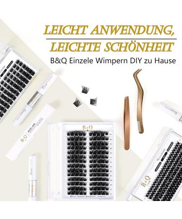 Shop 72 PCs B&Q DIY Individual Eyelashes - Reusable Fluffy Wispy Extensions for Beginners (B16 D-10mm) - Best Quality Eyelash Kits - Buy Online on GoSupps.com