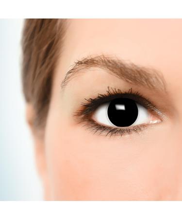 Funzera Halloween Witch Colored Contact Lenses - 2 Pairs of Black Cosplay Lenses - No Prescription Needed for Carnival & Parties - Buy Online on GoSupps.com