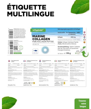 Marine Collagen - 300 Tablets - 3000 mg per daily serving - Premium: 100% hydrolyzed fish collagen peptide type 1 - Fish Collagen - High dosed - Buy Online on GoSupps.com