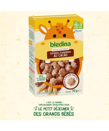 Bl dina Mini Matin - Whole Grain Cereals with Cocoa for Babies - From 15 Months - 5 boxes of 70g - Buy Online on GoSupps.com