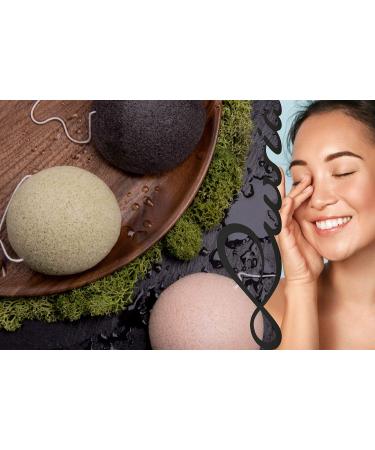 Konjac Sponge Set Luvia | Natural Facial Cleansing & Peeling | Vegan Gentle for Sensitive Skin - International Shipping - Buy Online on GoSupps.com