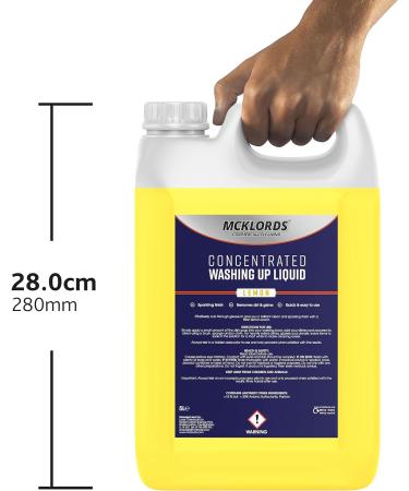 McKLords Concentrated Washing Up Liquid Lemon Yellow 5 Litre - Buy Online on GoSupps.com
