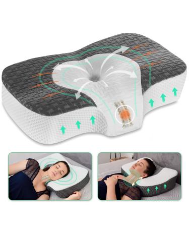 Elviros Adjustable Lumbar Support Pillow Black