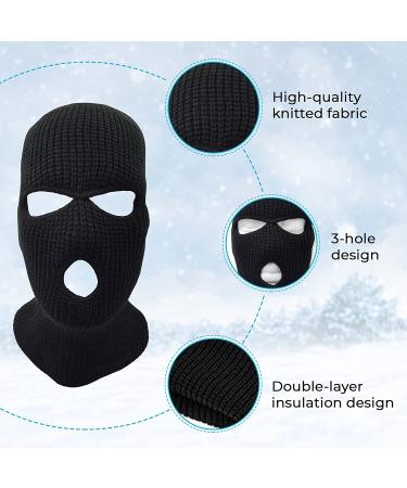 3 Hole Knitted Full Face Ski Mask Balaclava in Hot Pink - Winter Outdoor Sports Cover - Buy Online on GoSupps.com