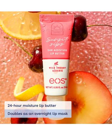 eos Lip Butter Tube, 24-Hour Moisture | Wild Cherry Slushie | Overnight Lip Mask | Pack of 2 - Buy Online on GoSupps.com