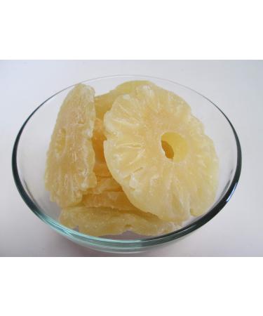 Natural Dried Pineapple Rings-Low Sugar, No Sulfur, (5 lb Natural Rings)