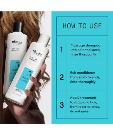 Nioxin Thickening Spray For Natural Hair with Light Thinning Full Size (3 Month Supply) System 3 Kit - Buy Online on GoSupps.com