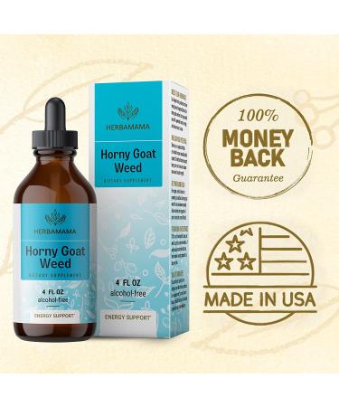 Horny Goat Weed Liquid Extract - Organic Energy & Muscle Support Supplement - Immune Booster Tincture - Vegan & Alcohol-Free - 4 fl. oz Bottle - Buy Online on GoSupps.com