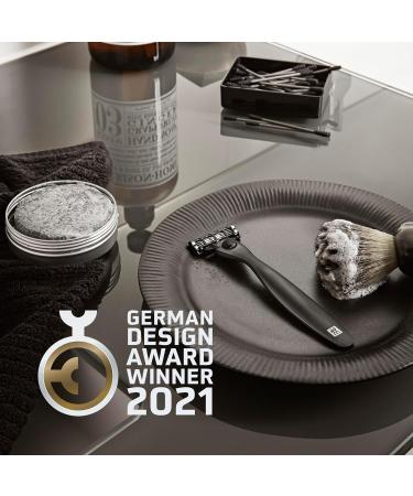 Twilding Men's Razor - Premium Stainless Steel for Perfect Wet Shave with Mach3 Blade - Black - 1 Pack - Buy Online on GoSupps.com