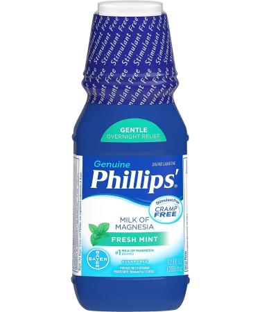Phillips' Milk of Magnesia Fresh Mint 12 oz - Natural Antacid for Fast Relief - Buy Online on GoSupps.com