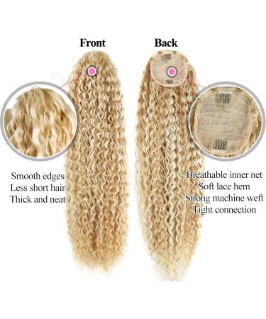 30 Long Curly Drawstring Ponytail Extension | Synthetic Hairpiece for Women - P18/613 - Buy Online on GoSupps.com