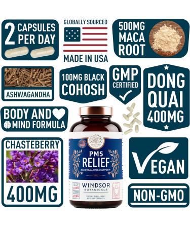 Women's Liquid Iron & PMS Relief Capsules Bundle - Windsor Botanicals - Buy Online on GoSupps.com