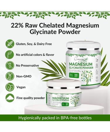 Ultimate Calming Magnesium Glycinate Powder Supplement - 17.6oz (500g) by Cosynee - Buy Online on GoSupps.com