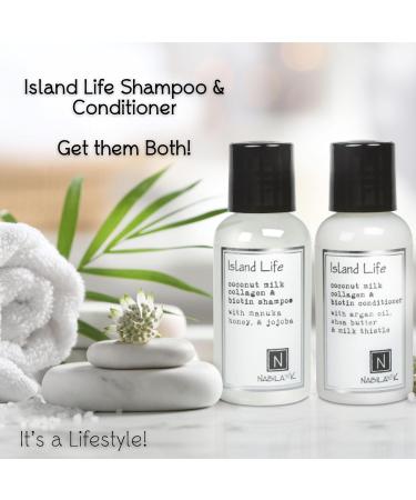 Island Life Coconut Milk Conditioner - Biotin & Collagen with Vitamin B7 Argan Oil & Shea Butter for All Hair Types - 9 oz - Buy Online on GoSupps.com