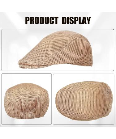 Geyoga Men's Mesh Flat Cap Set | Breathable Summer Newsboy Hat in 6 Colors - Buy Online on GoSupps.com