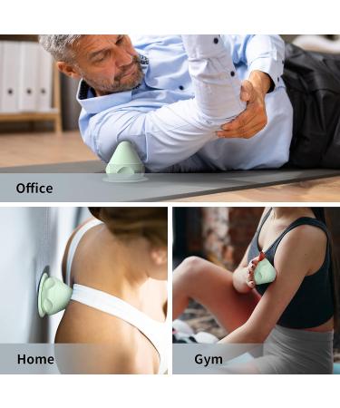 Proiron Trigger Point Massager Ball with Suction Cup - Fascia Fitness Tool for Muscle Pain Relief in Back Neck Arms & Shoulders - Green - Buy Online on GoSupps.com