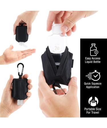 Travel Size Hand Sanitizer Holder - Portable Mini Waist Bag with Clip 2 oz Reusable Bottle - Ideal for Travel & Outdoor Use - Buy Online on GoSupps.com