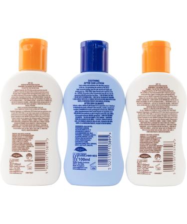 Malibu Sun Travel Essentials with Medium Suncream Protection and Soothing Aftersun Lotion Water Resistant SPF 15 and 20 Multipack 3 x 100ml - Buy Online on GoSupps.com