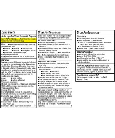 VAZALORE Aspirin 325mg | Fast Pain Relief & Fever Reducer | 30 Immediate Release Capsules for Adults | Stomach Protection - Buy Online on GoSupps.com