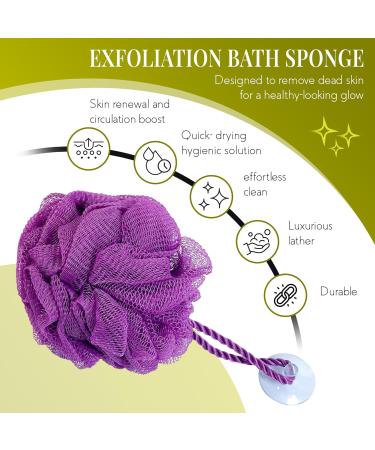 Pack of 2 African Exfoliating Bath Sponges | Best Shower Loofah & Body Scrubber | Skin Exfoliation Net Sponges for Face & Body - Buy Online on GoSupps.com