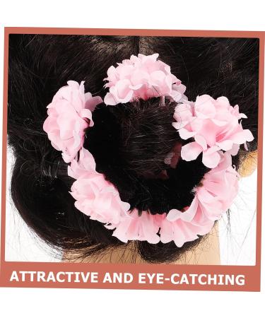 minkissy 1pc Stretch Hair Ring Hair Ribbons Hair Rope Girls Hair Tie Women Hair Tie Ponytail Holder Vacation Rose Fixed Rope - Buy Online on GoSupps.com