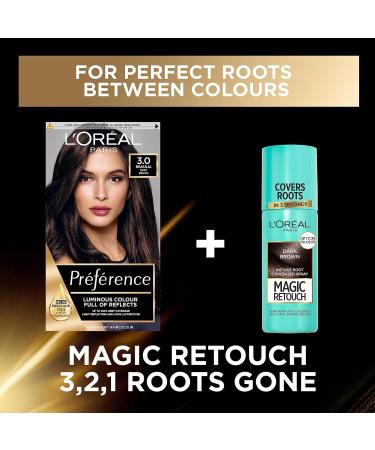 L'Oreal Paris Preference Hair Dye | Long Lasting Luminous Permanent Colour - 3 Brasilia Dark Brown - Buy Online on GoSupps.com