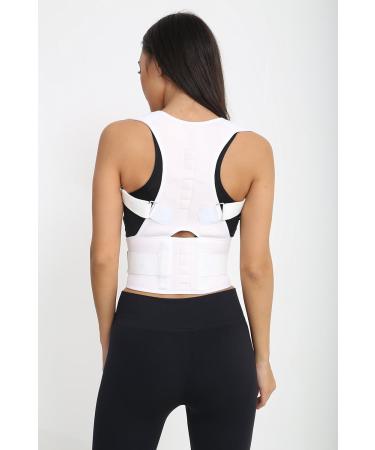 Posture Corrector Magnetic Deluxe with Adjustable Straps - Large White - Buy Online on GoSupps.com