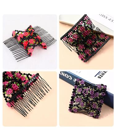 Magic Hair Clip - Double Stretch Hair Combs for Thick/Thin Hair - 5 Pack for DIY Hairstyles | Women & Girls - Buy Online on GoSupps.com