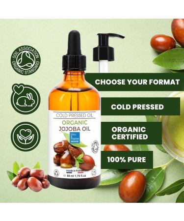 Organic Cold-Pressed Jojoba Oil - 30ml | Best Face Skin Hair & Beard Oil | Anti-Aging & Moisturizing Massage Oil - Buy Online on GoSupps.com