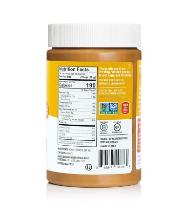Wild Friends Foods Classic Creamy Peanut Butter 16oz Jars - Gluten-Free, Non-GMO, Palm Oil Free (3 Count) - Buy Online on GoSupps.com
