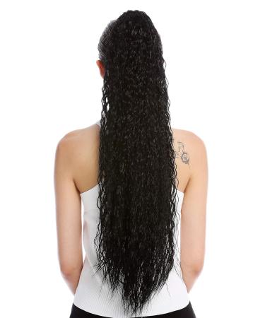 WIG ME UP N857-V-1 Hairpiece Braid Ponytail | Extra Long Voluminous Curly Afro Kinks | 75 cm Black Hair Extensions - Buy Online on GoSupps.com