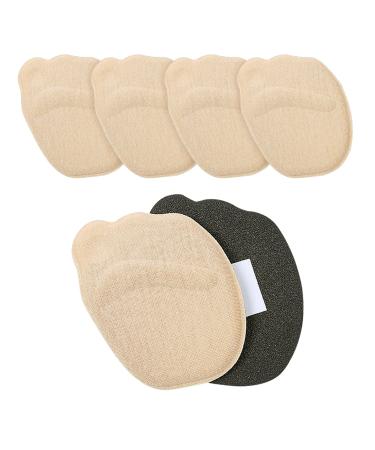 5 Pairs Metatarsal Pads High Heel Cushion Inserts Heel Pads Toe Inserts Foot Pain Relief Comfortable Foot Pad for Women and Men (Apricot Color)