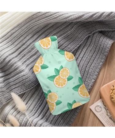 Hot Water Bottle with Lid - Orange Rubber Heat Bag for Pain Relief Cramps Foot Warmer & Therapy - Buy Online on GoSupps.com