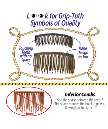 Good Hair Days Grip-Tuth Shorty Combs - Decorative Hair Styling Combs for Fine and Thin Hair - Tortoise Shell 2 Count - Buy Online on GoSupps.com