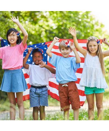 Whaline 6 Pack 4th of July Hair Bow Clips - Patriotic Red Blue White Barrettes for Women & Girls | Memorial Day Holiday Accessories - Buy Online on GoSupps.com