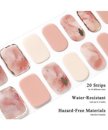 Drizzle Semi Cured Gel Nail Strips - Real Nail Polish Stickers (UV/LED Required) - Glossy Glitter & Solid Color - Long Lasting Waterproof Decals for Women - Buy Online on GoSupps.com