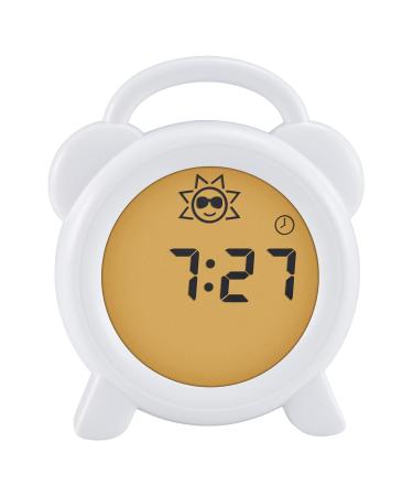 Alecto BC -100 Pedagogical alarm clock children - sleeping trainer children - Learning from sleeping and waking up with LED Kind alarm clock - white 1 piece (1 Pack) white