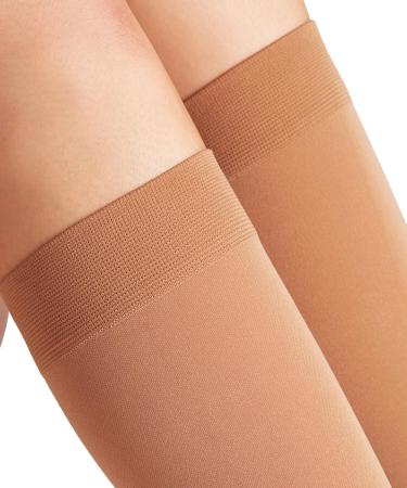 Falke Lufthansa Women's Energy 50 Knee Socks - Compression Comfort Better Blood Circulation Soft Material 1 Pair in Brown (Powder 4069) - Buy Online on GoSupps.com