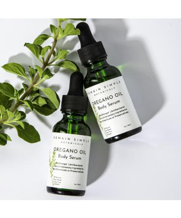 Oregano Oil Body Serum - All Natural Potent Formula to Help Nourish and Heal The Skin & Treat Eczema Ringworm Jock Itch Cracked Skin Nail Fungus and Much More - Vegan Made in The USA